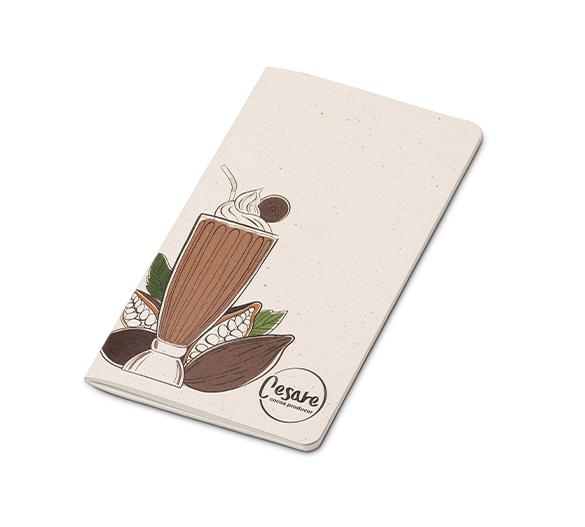 MN41-cocoa Mindnotes®cucito, con copertina in carta Organic Spirit - cocoa
