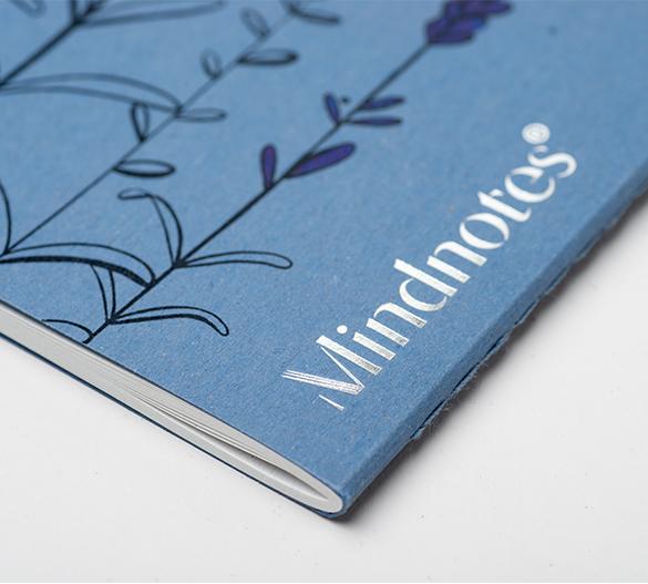 MN41-lavender Mindnotes® cucito, con copertina in carta Organic Spirit - lavender