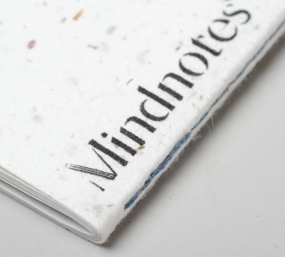 MN41-seeds Mindnotes® cucito, con copertina in carta con semi